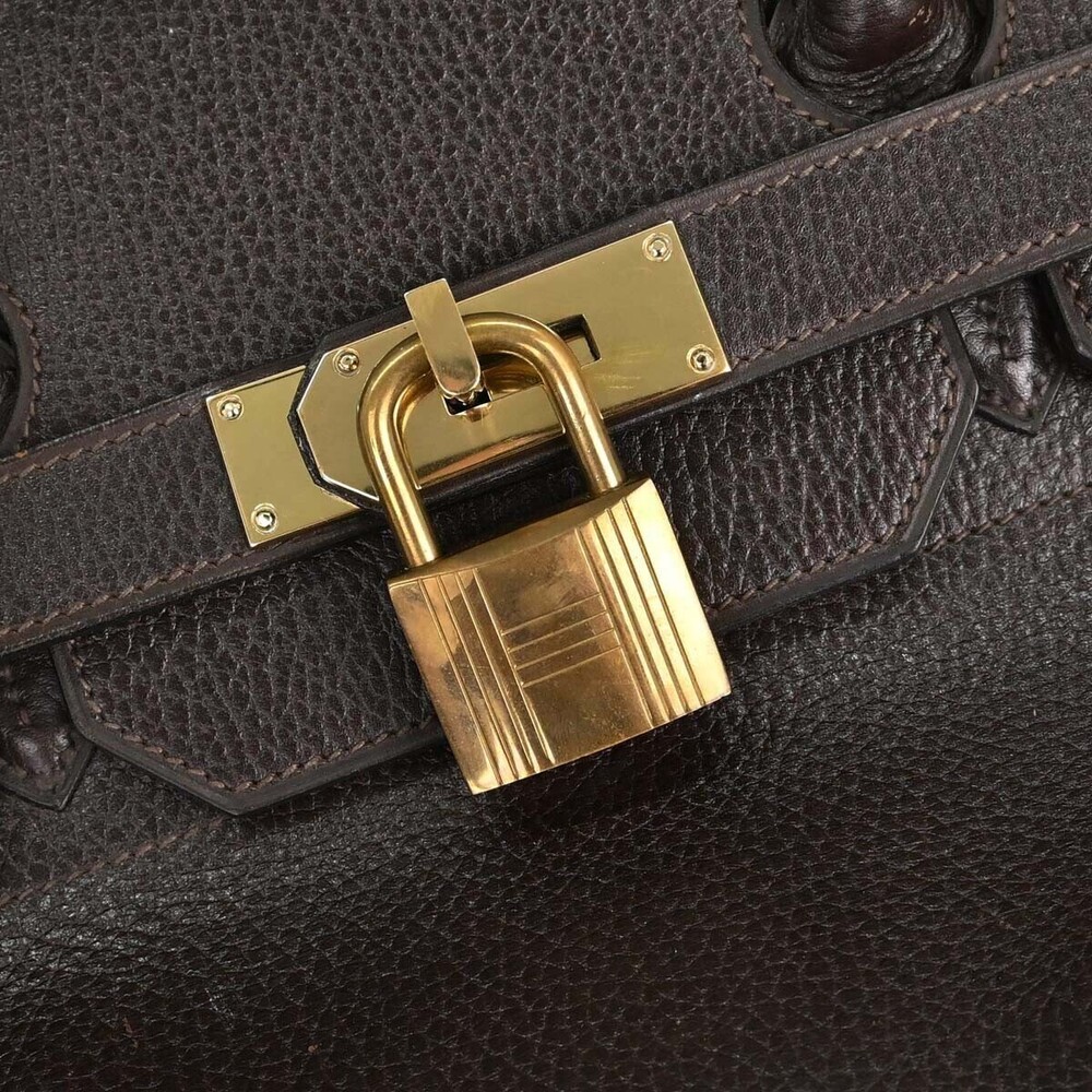 Hermes HAC Birkin Brown Ardennes with Gold Hardware 45 - Picture 10 of 16